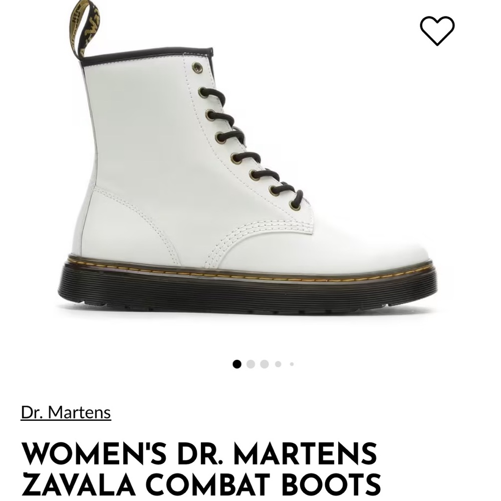 Dr. Martens Women's White Combat Boots